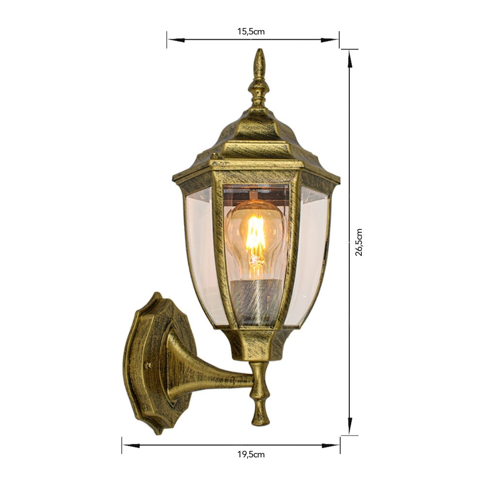 Luminária de Parede GLAMOUR Gold Cristal