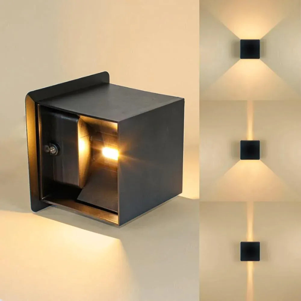 Luminária de Parede STELLA Duplo Facho Preto