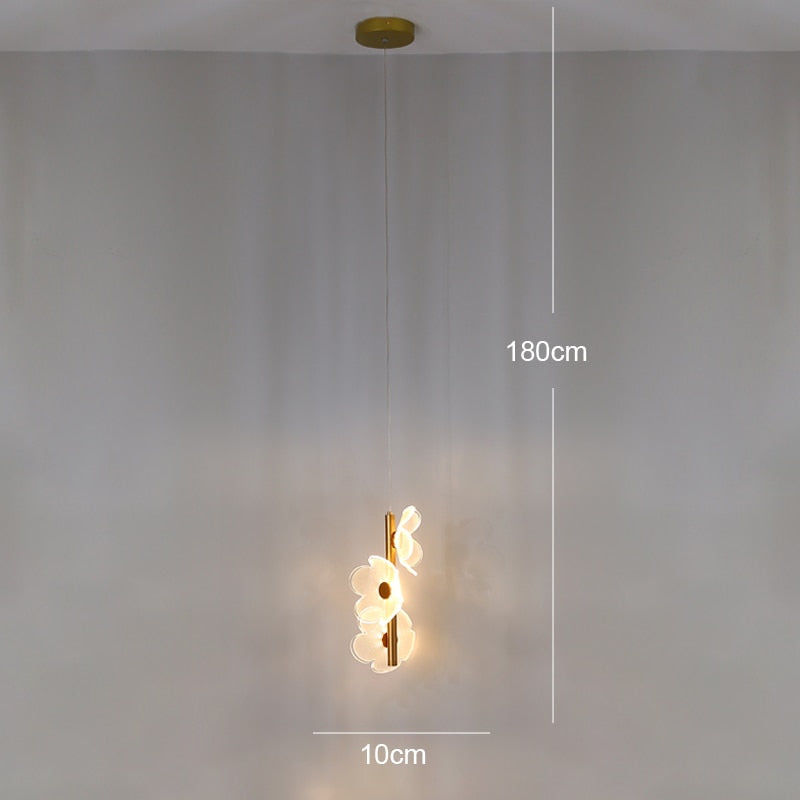 Luminária Pendente Duplo Fiore em Cristal e Acrílico