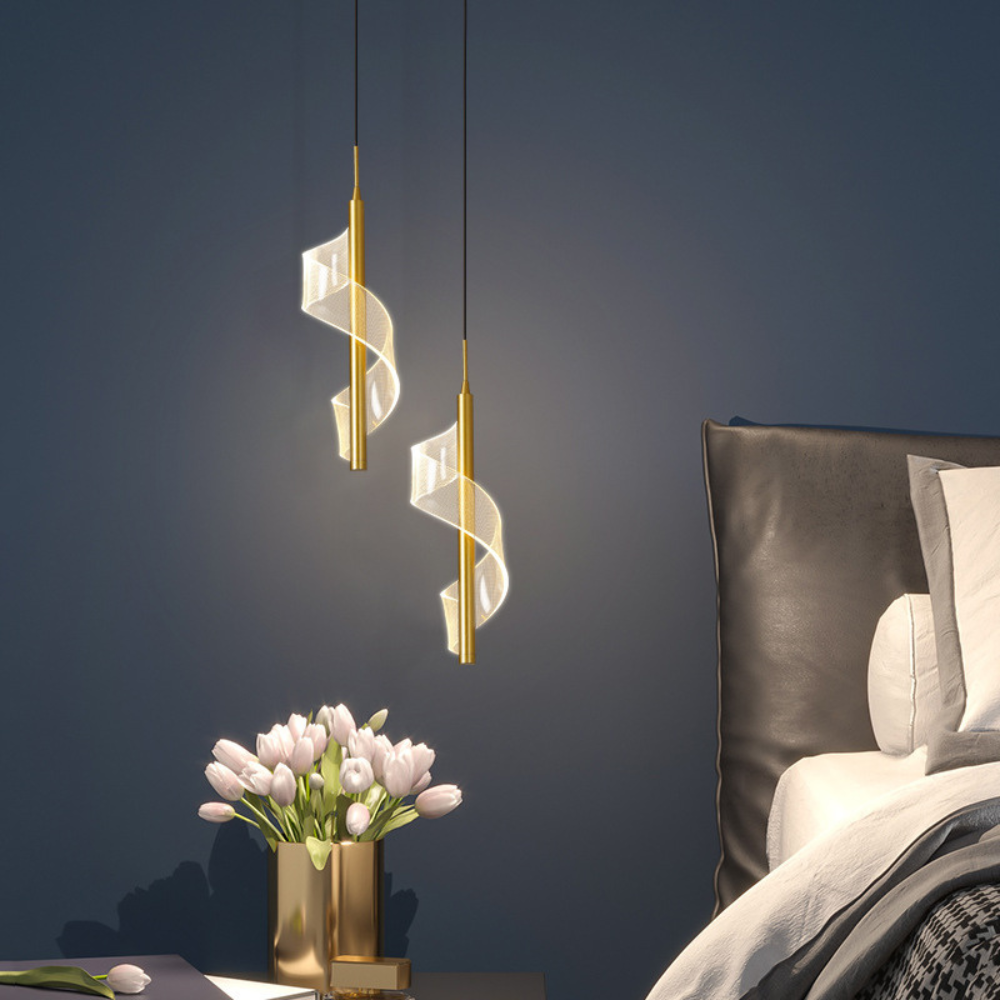 Pendente de Teto Espiral Nordic em Acrílico Elegante