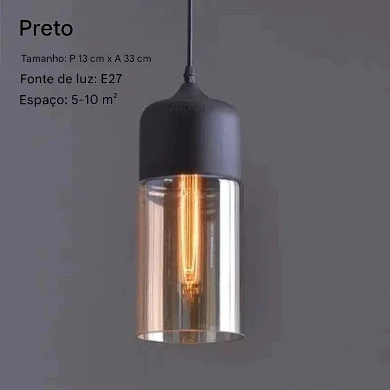 Pendente Prestige Vidro Fumê