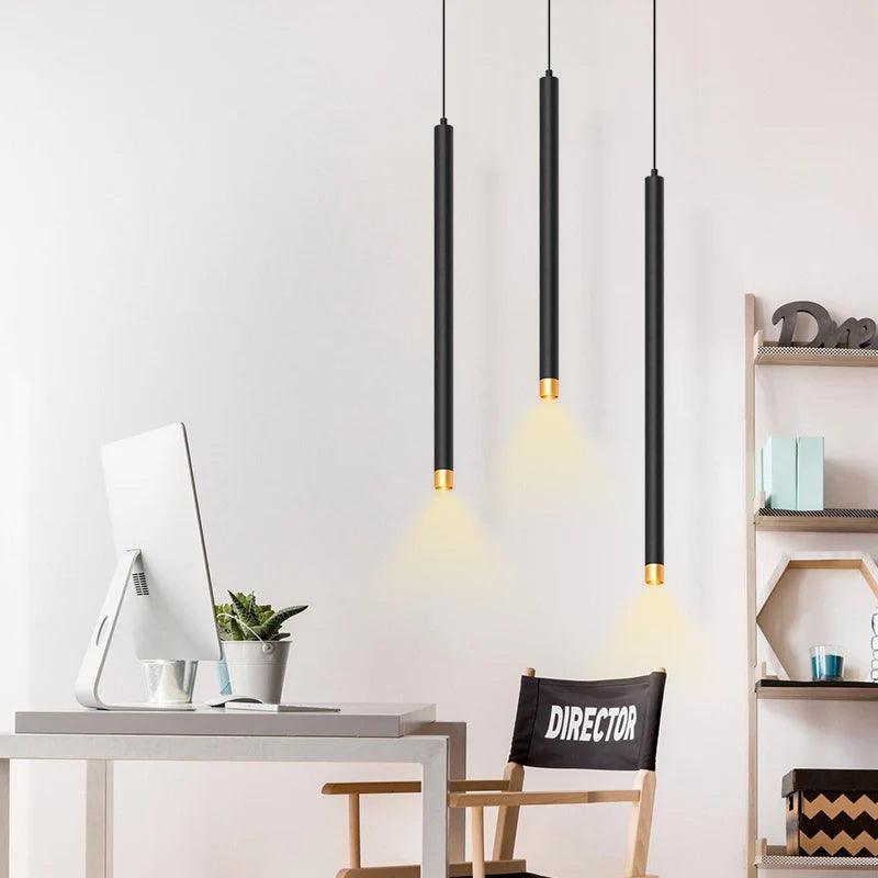 Pendente Moderno Tubo Longo Para Cozinha - Oftaluz