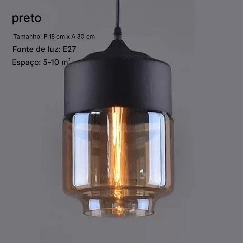 Pendente Prestige Vidro Fumê