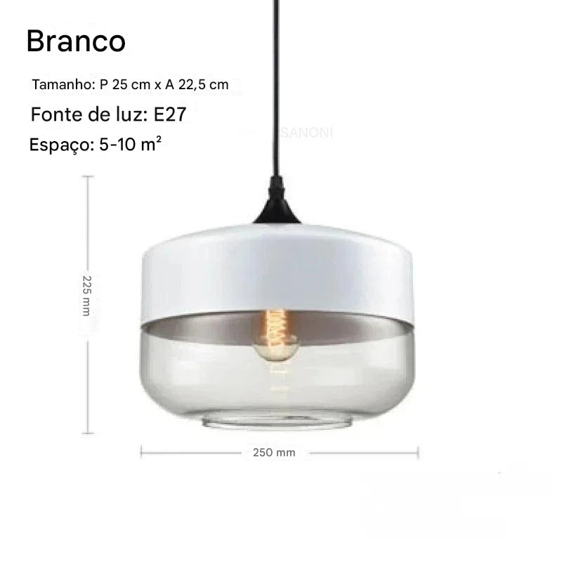Pendente Prestige Vidro Fumê