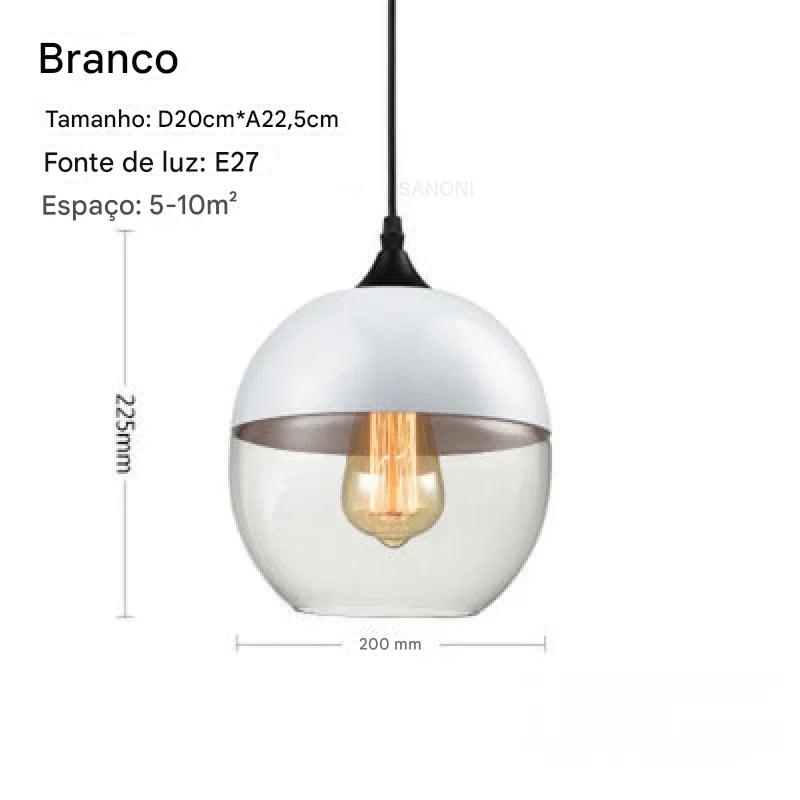 Pendente Prestige Vidro Fumê
