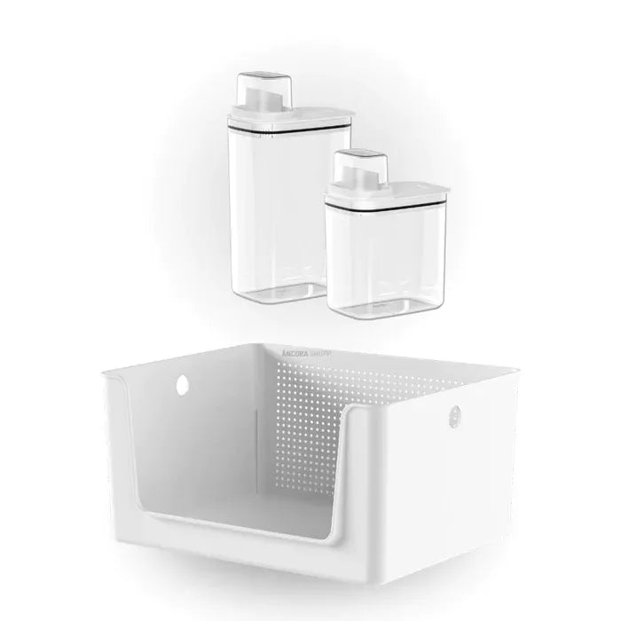 Kit Organizador para Lavanderia 3 Peças – Praticidade e Estilo