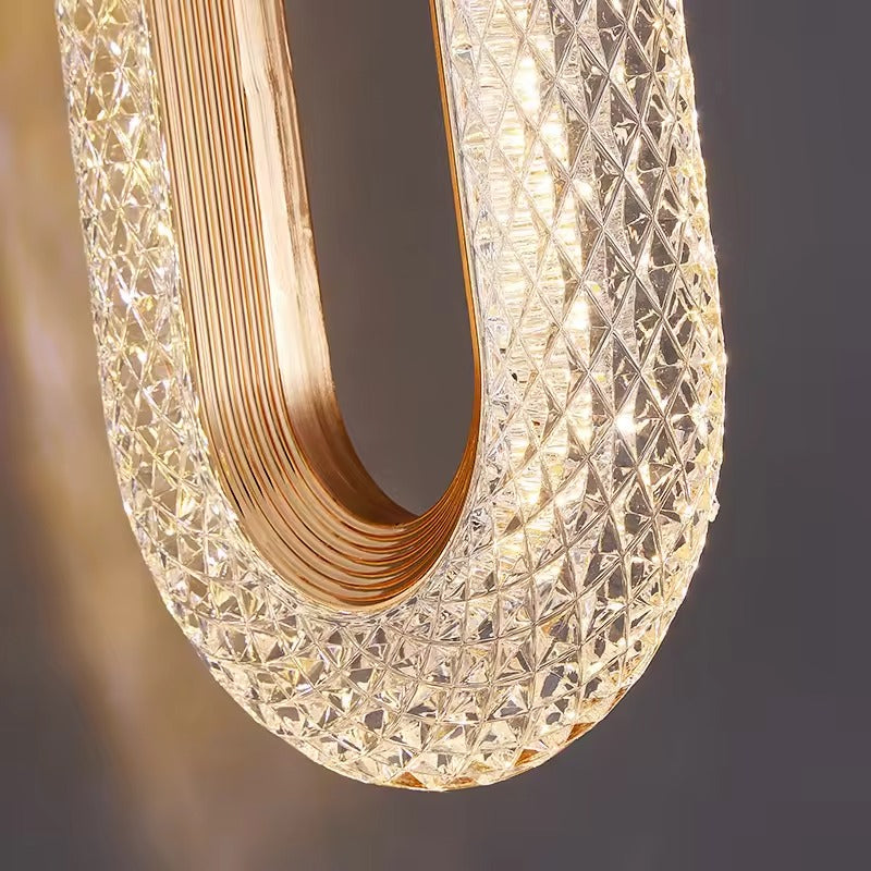 Pendente Anilha Dupla Cristal Circular