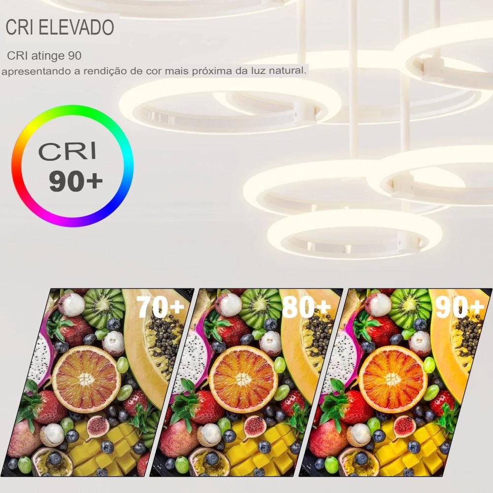 Luminária De Teto Led Controle Inteligente OUQI - Oftaluz