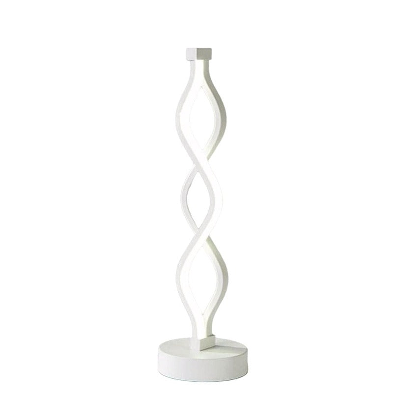 Luminária de Mesa LED Espiral Duplo - Branco