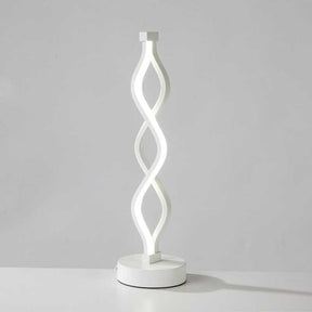 Luminária de Mesa LED Espiral Duplo - Branco