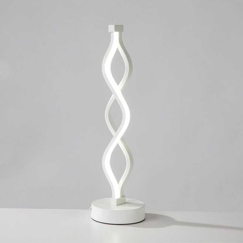 Luminária de Mesa LED Espiral Duplo - Branco