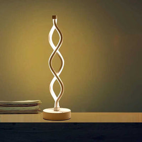 Luminária de Mesa LED Espiral Duplo - Branco