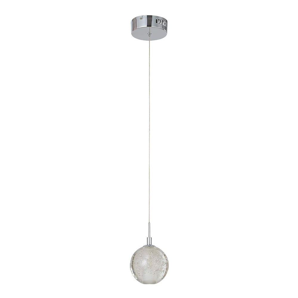 Pendente  Cristal Circular Prata