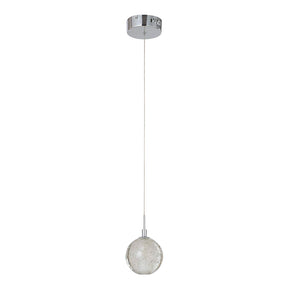 Pendente  Cristal Circular Prata