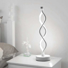 Luminária de Mesa LED Espiral Duplo - Branco