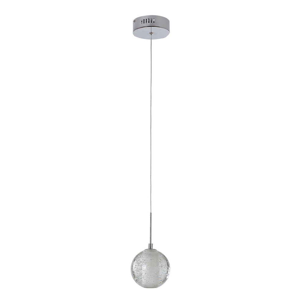 Pendente  Cristal Circular Prata
