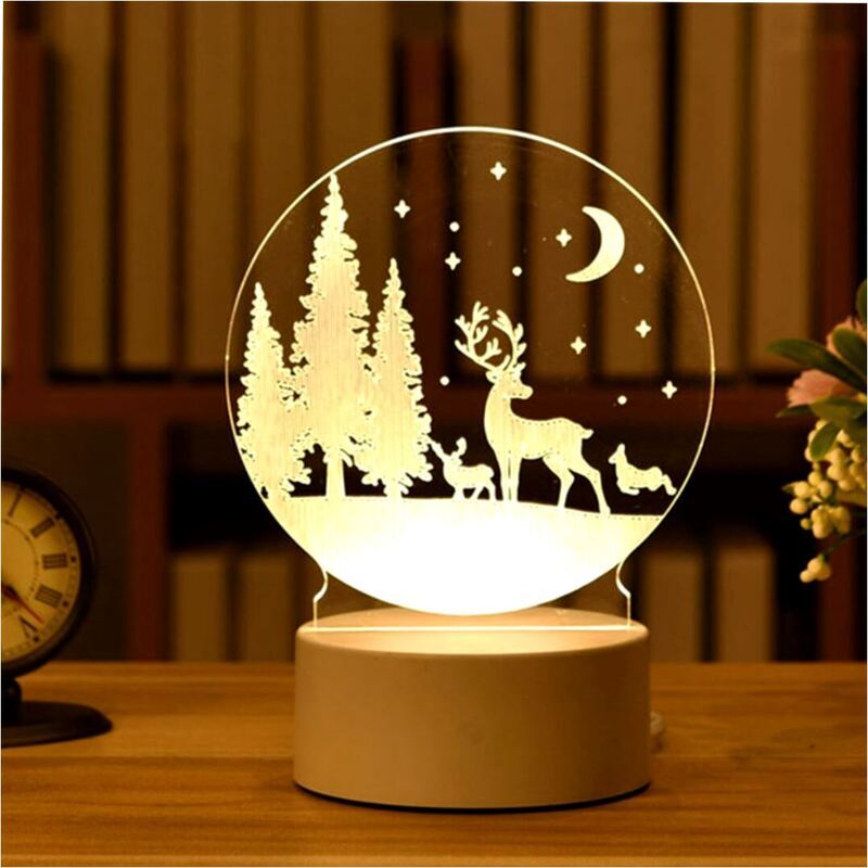 Luminária Decorativa Em Acrílico 3D