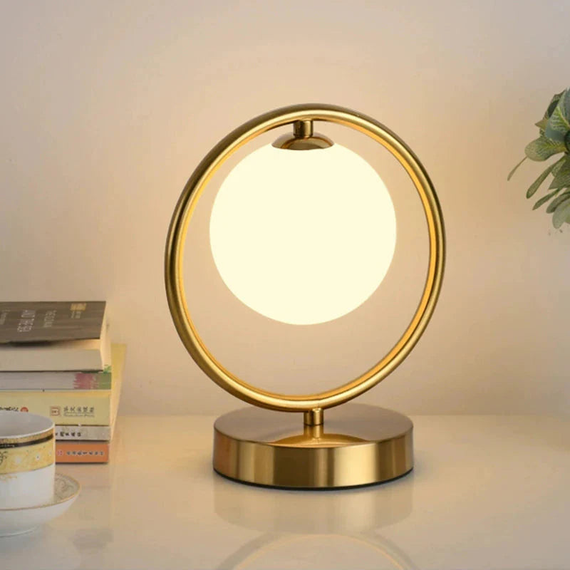 Luminária de Mesa LED Circular - Meliz Gold