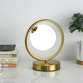 Luminária de Mesa LED Circular - Meliz Gold