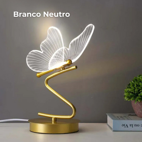 Luminária Borboleta com Detalhes em Acrílico