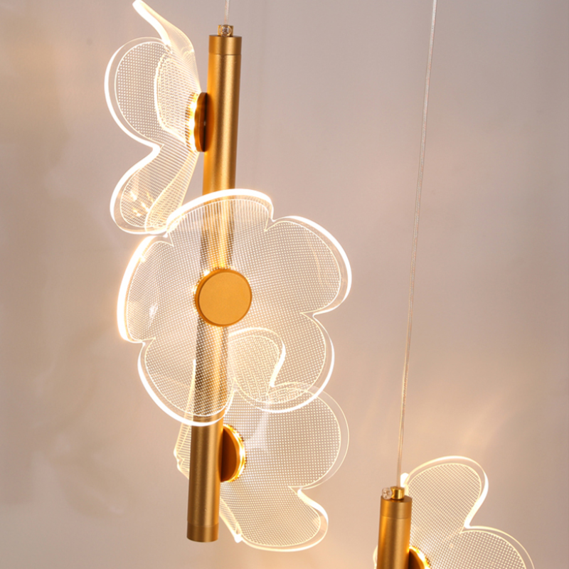 Luminária Pendente Duplo Fiore em Cristal e Acrílico