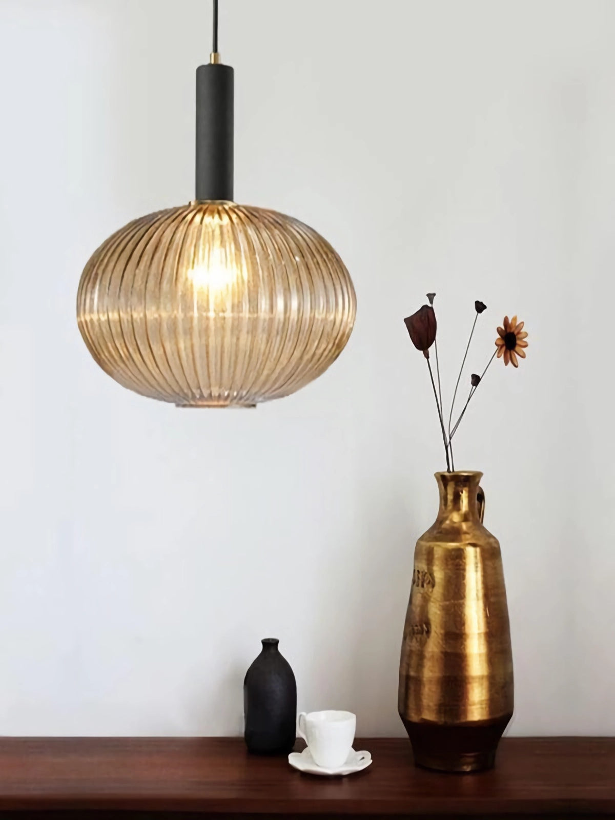 Luminária de Teto Pendente Vidro Follen