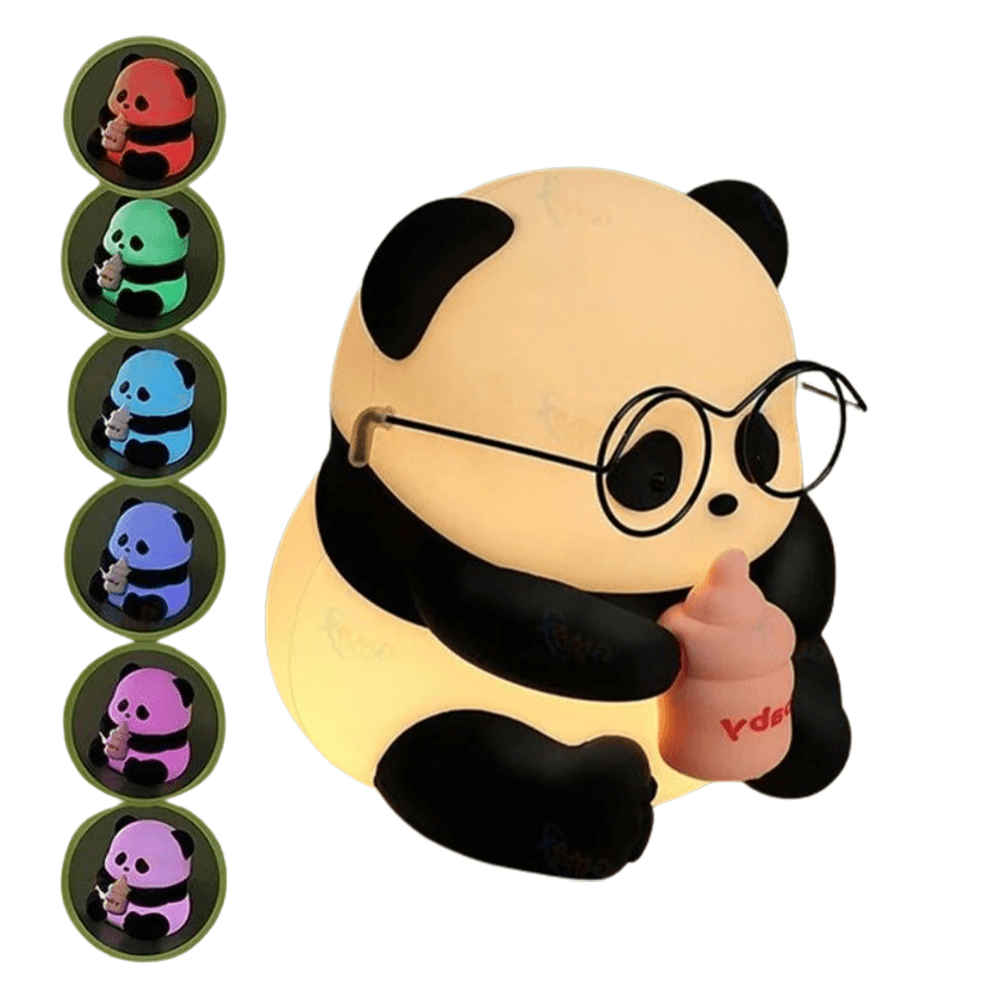 Abajur Panda de Silicone | LED RBG Recarregável - Oftaluz