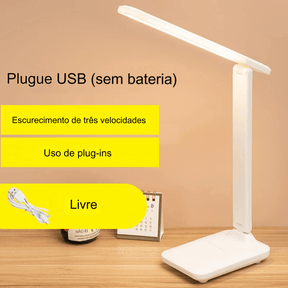 Abajur de Mesa Para Leitura Led Touch Dimável - Oftaluz