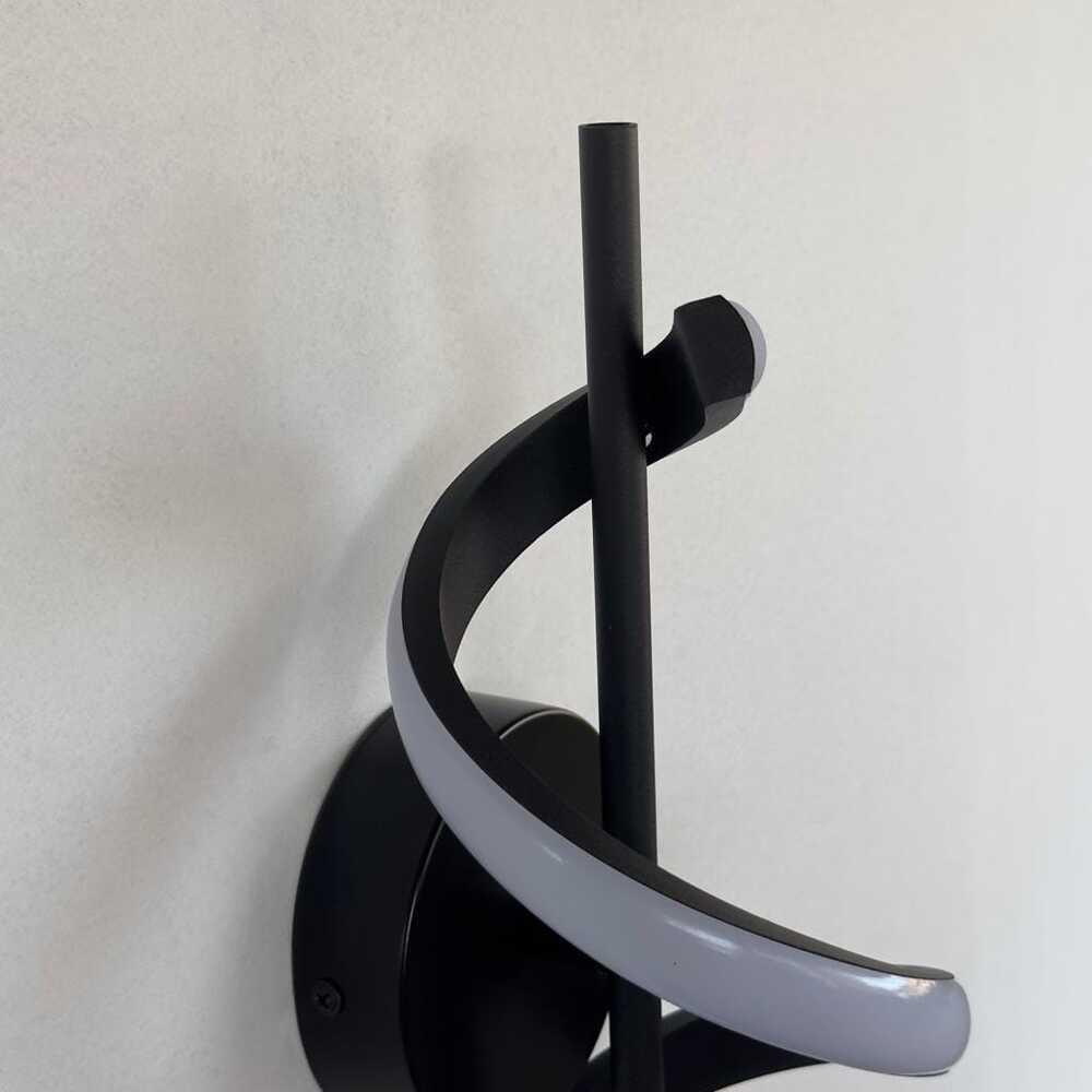 Luminária de parede espiral LED minimalista moderna Bivolt - Oftaluz