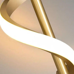Lustre Pendente Espiral Dourado LED - Oftaluz
