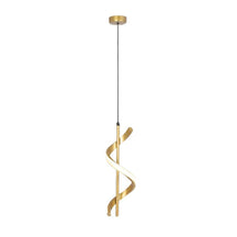 Lustre Pendente Espiral Dourado LED - Oftaluz