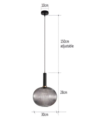 Luminária de Teto Pendente Vidro Follen