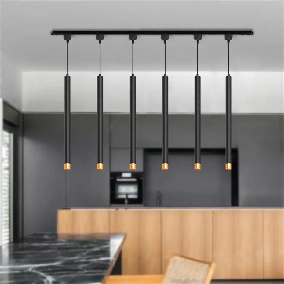Pendente Moderno Tubo Longo Para Cozinha - Oftaluz