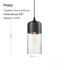 Pendente Prestige Vidro Fumê