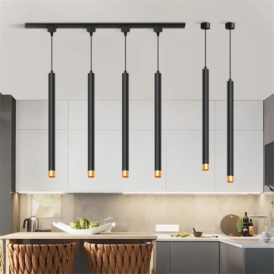Pendente Moderno Tubo Longo Para Cozinha - Oftaluz