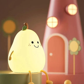 LED Fruta Fofa - Recarga USB | Lâmpada de Silicone para Quarto Infantil - Oftaluz