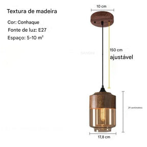 Pendente Prestige Vidro Fumê