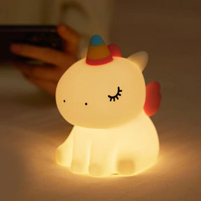 Luminária LED RGB de Unicórnio | Recarregável por USB - Oftaluz