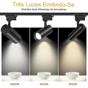 Spots De Luz Direcionável | LED | Luz Branca 40W - Oftaluz