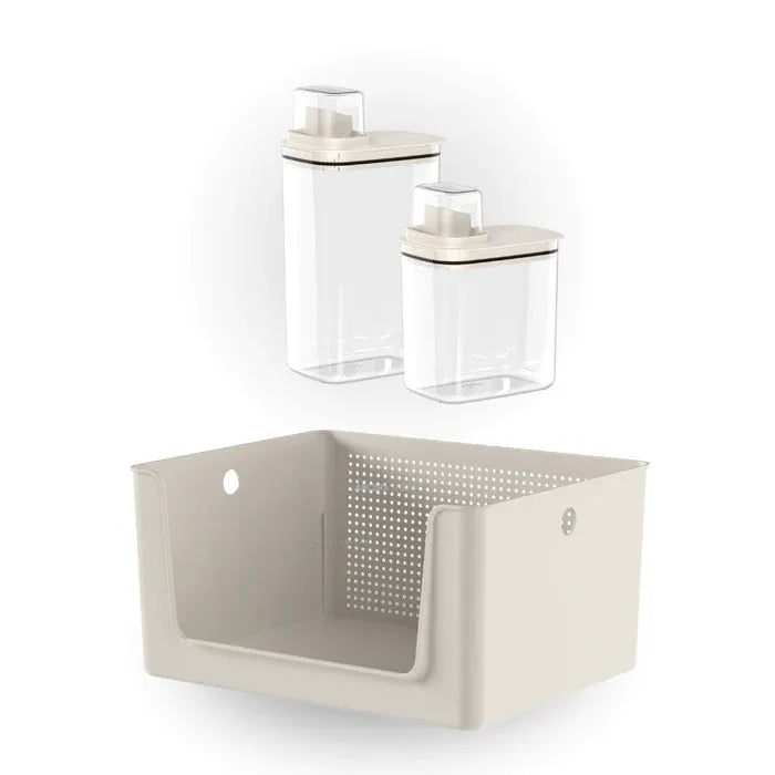 Kit Organizador para Lavanderia 3 Peças – Praticidade e Estilo