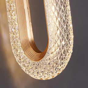 Pendente Anilha Dupla Cristal Circular