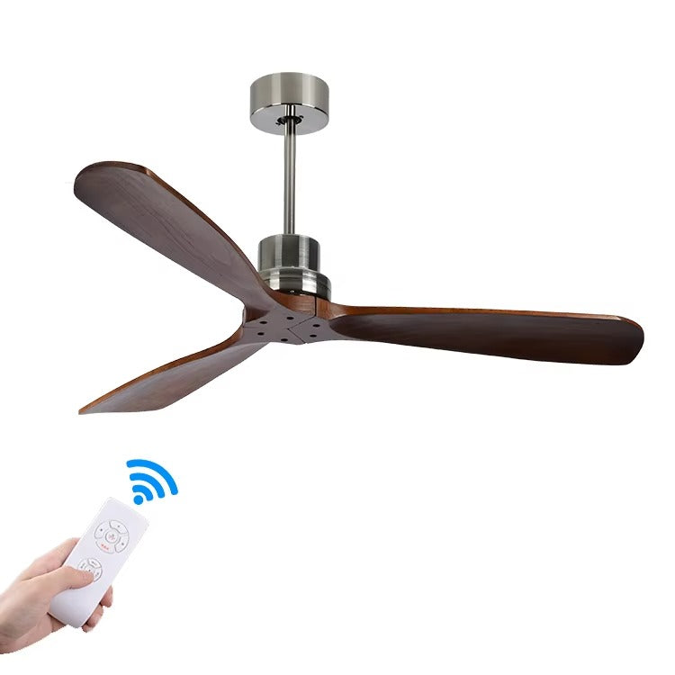 Ventilador de Teto FanPlus YFG-168054 com 3 Pás em Madeira – 52