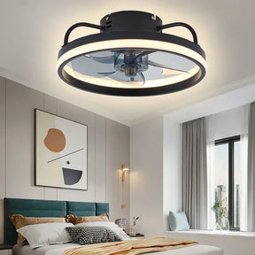 Ventilador Teto Portátil LED 55W c/ Controle Bivolt (110V / 220V) – Instalação Rápida e Design Moderno