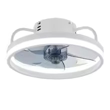 Ventilador Teto Portátil LED 55W c/ Controle Bivolt (110V / 220V) – Instalação Rápida e Design Moderno