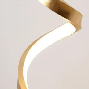 Luminária De Mesa Led - Gaia Espiral Dourada