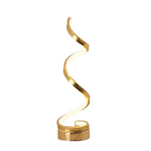 Luminária De Mesa Led - Gaia Espiral Dourada