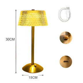Abajur de Mesa Touch Cristal LED